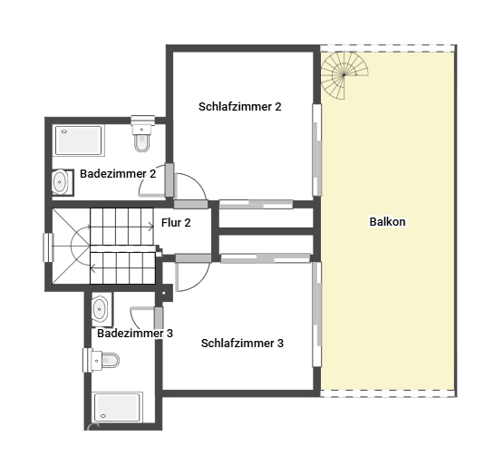 Grundriss 1. Etage